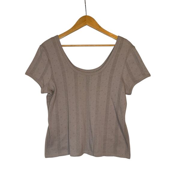 Madewell Light Gray Scoop Neck Blouse - Picture 2 of 9